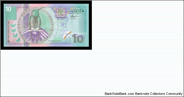 Suriname, 10 Gulden, 01/01/2000, P147  Banknote