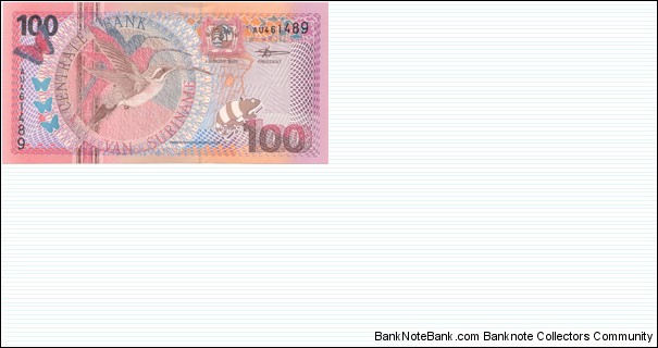 Suriname, 100 Gulden, 01/01/2000, P148 Banknote