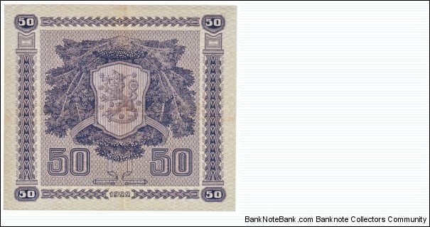 Banknote from Finland year 1922