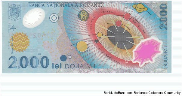 Banknote from Romania year 2000