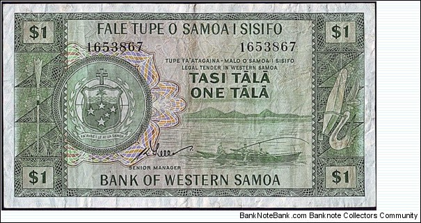 Western Samoa N.D. 1 Tala. Banknote