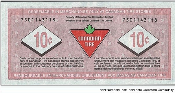 Banknote from Canada year 1996