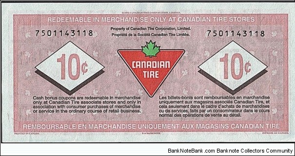 Banknote from Canada year 1996