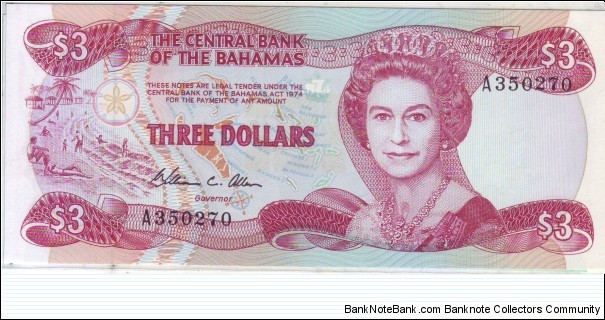 3 DOLLAR Banknote