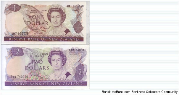 1 & 2 dollar Banknote