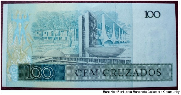 Banknote from Brazil year 1987