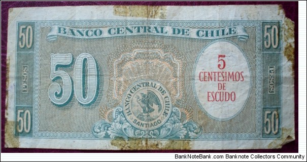 Banknote from Chile year 1961