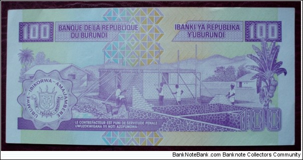 Banknote from Burundi year 2007