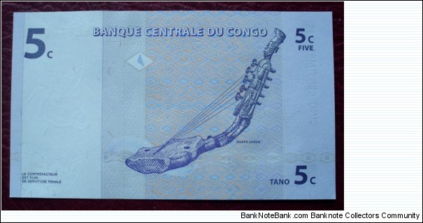 Banknote from Congo year 1997