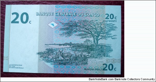 Banknote from Congo year 1997