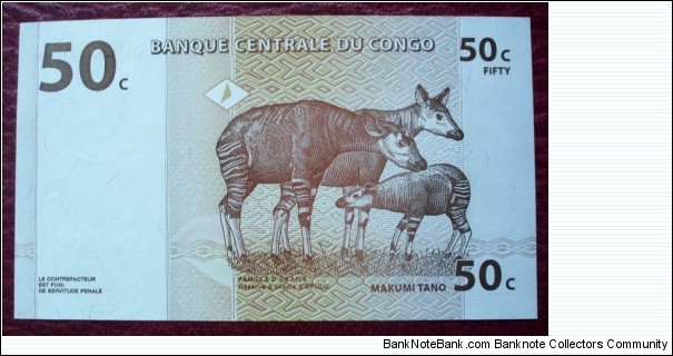 Banknote from Congo year 1997