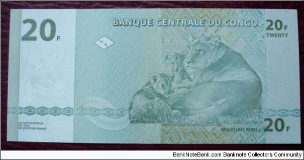 Banknote from Congo year 2003