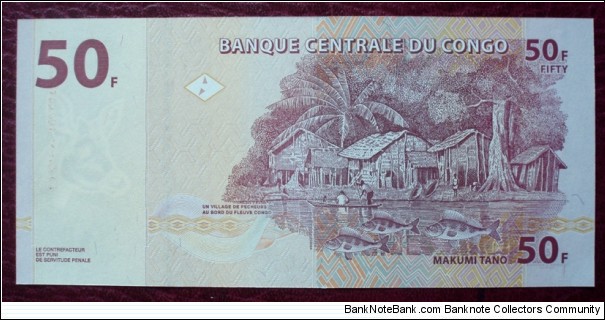 Banknote from Congo year 2007