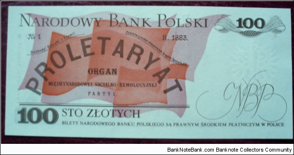 Banknote from Poland year 1988