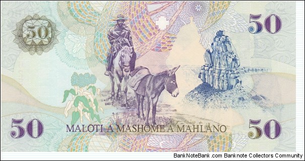 Banknote from Lesotho year 2001
