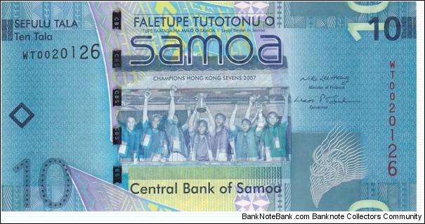 Samoa P39 (10 tala ND 2008) Banknote