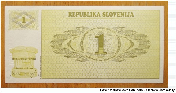 Banknote from Slovenia year 1990