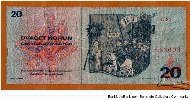 Banknote from Czech Republic year 1970