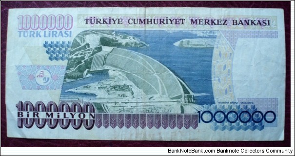 Banknote from Turkey year 2002