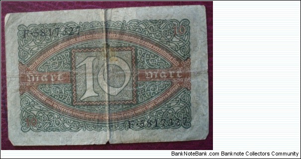 Banknote from Germany year 1920