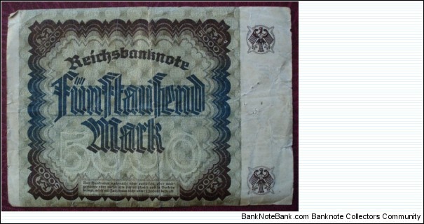 Banknote from Germany year 1922