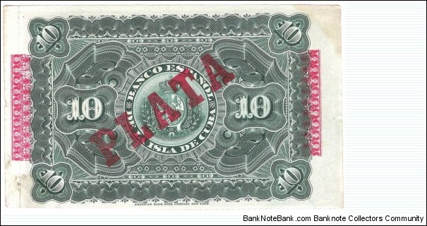 Banknote from Cuba year 1896