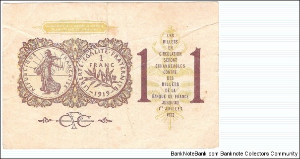 Banknote from France year 1922