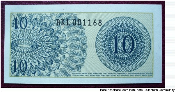 Banknote from Indonesia year 1964