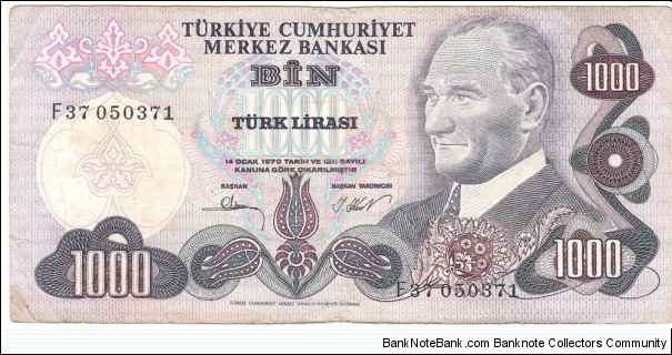 1000 Lira   Banknote