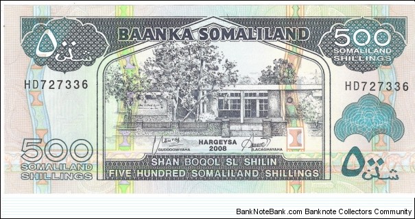 500 Shillings(Republic of Somaliland 2008) Banknote