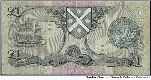 Banknote from Scotland year 1970