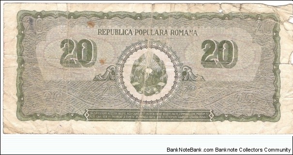 Banknote from Romania year 1950