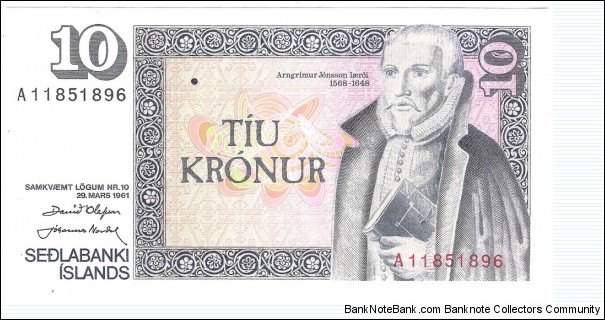 10 Kronur Banknote