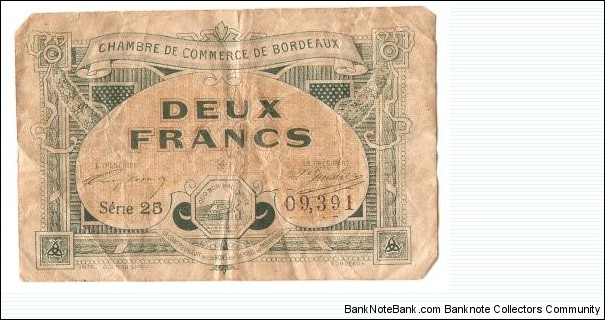 DEUX FRANCS Banknote