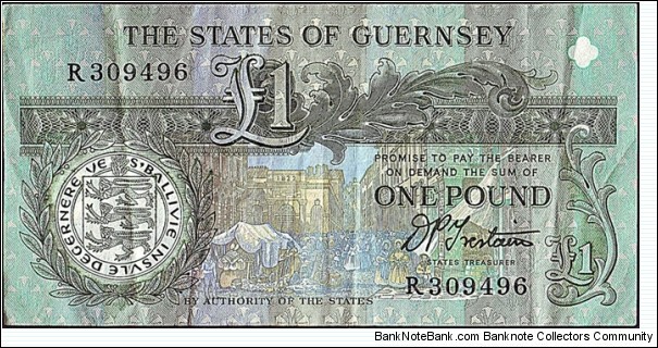 Guernsey N.D. 1 Pound. Banknote