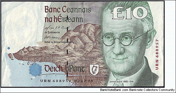 Ireland 1998 10 Pounds. Banknote