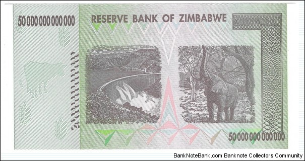 Banknote from Zimbabwe year 2008