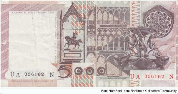 Banknote from Italy year 1982