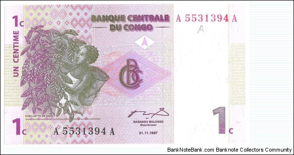 1 Centime Banknote