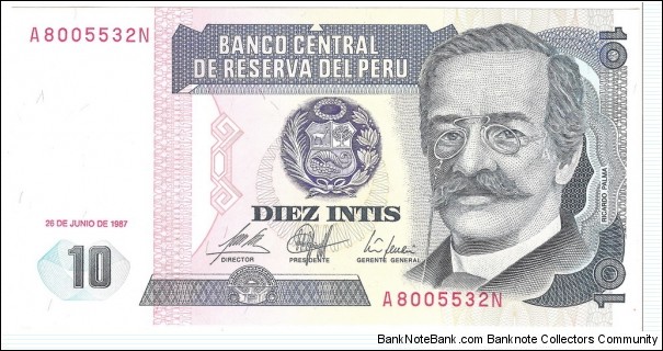 10 Intis Banknote