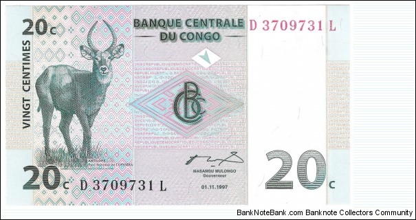 20 Centimes Banknote