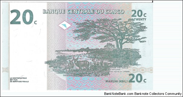 Banknote from Congo year 1997