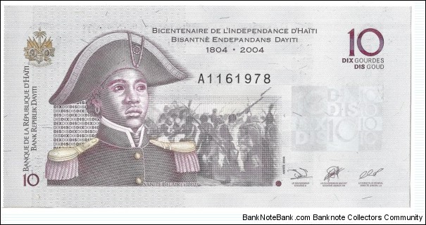 10 Gourdes(2004 Commemorativ Issue) Banknote