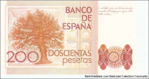 Banknote from Spain year 1980