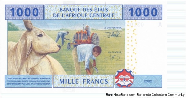 Banknote from Gabon year 2002