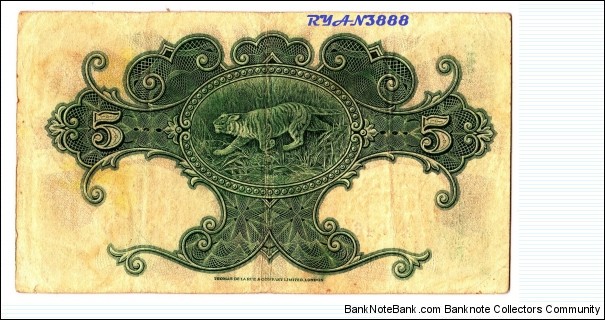 Banknote from Singapore year 1925
