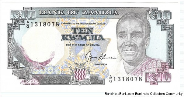 10 Kwacha(1989) Banknote