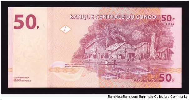 Banknote from Congo year 2007