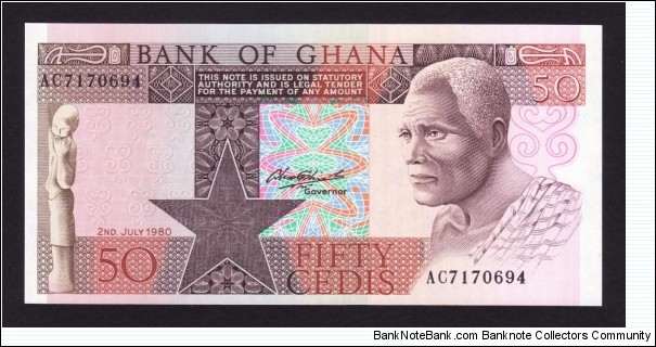 Ghana 1980 P-22b 50 Cedis Banknote