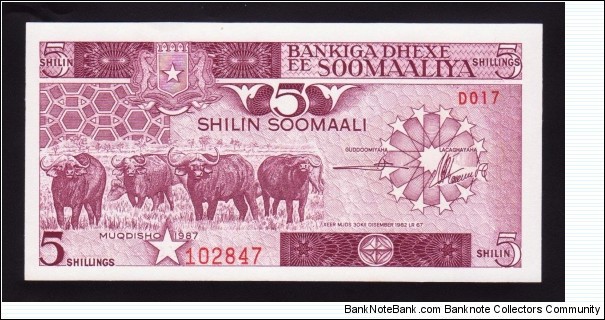 Somalia 1987 P-31c 5 Shillings Banknote